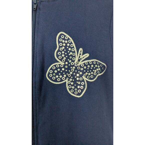 LA Blues Y2K Short Sleeve Hoodie Top - Picture 3 of 6